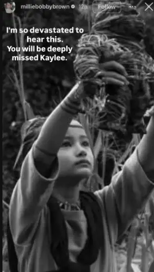 Brown shared a still from one of the Godzilla movies (Instagram/@milliebobbybrown)