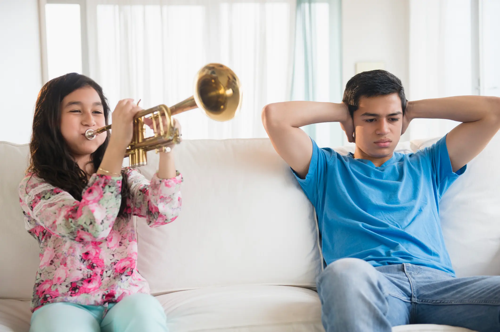 If you play your music out loud, this is basically what you're doing to other people (Getty Stock)