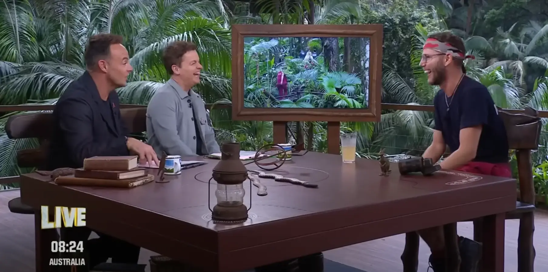Ant and Dec interviewed Dean on his way out of the jungle (
