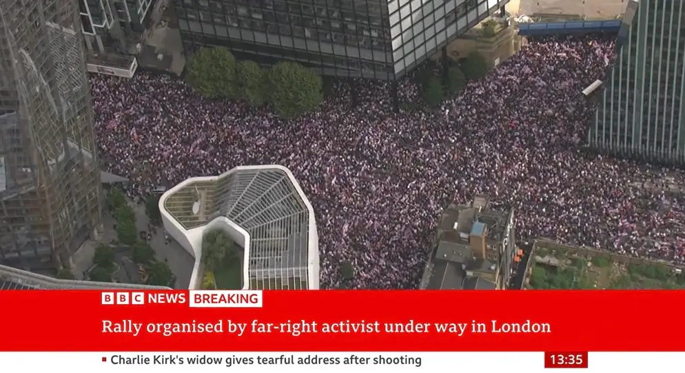 However, the Met Police estimate that the number of attendees is closer to around 110,000 (BBC News)
