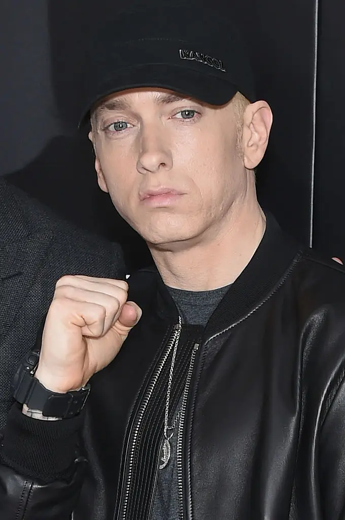 Eminem was seen sharing a father-daughter dance with the 28-year-old (Dimitrios Kambouris/Getty Images)