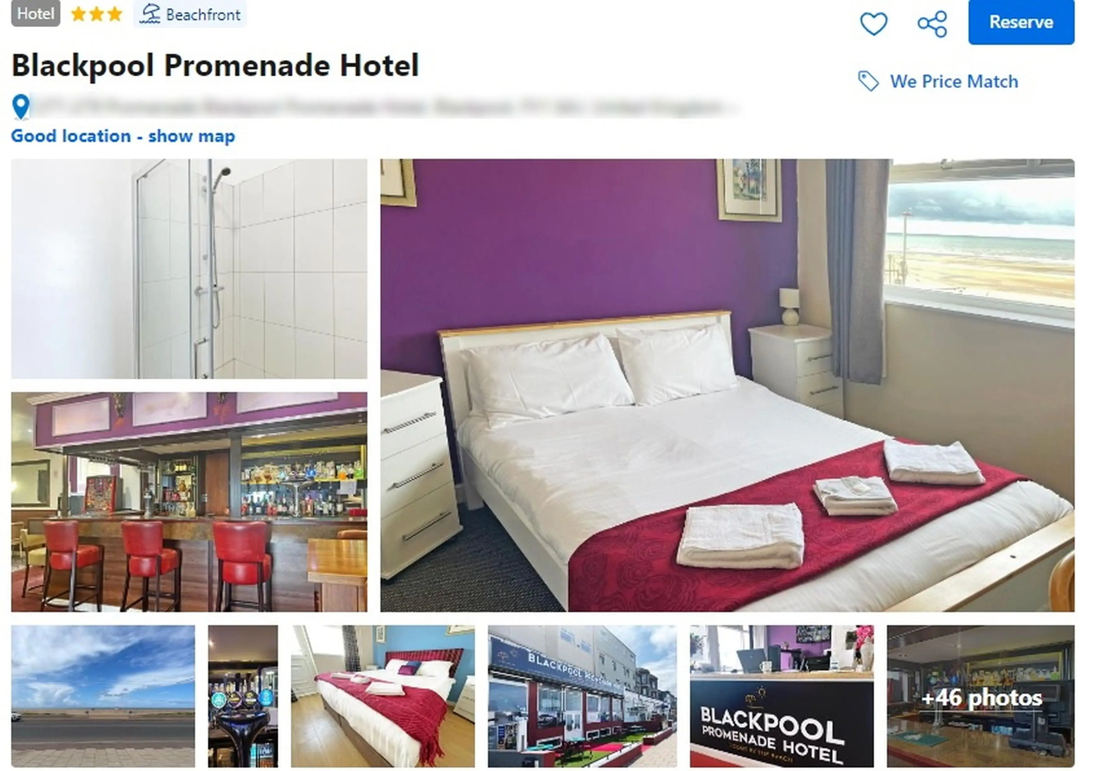 The family claim the hotel looked nothing like it did on Booking.com.