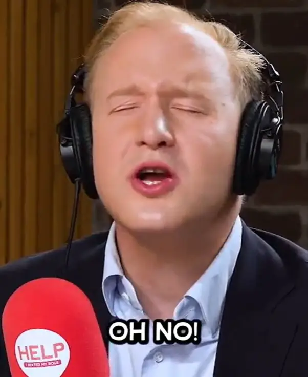 The moment he realised exactly where the story he was reading out was going.