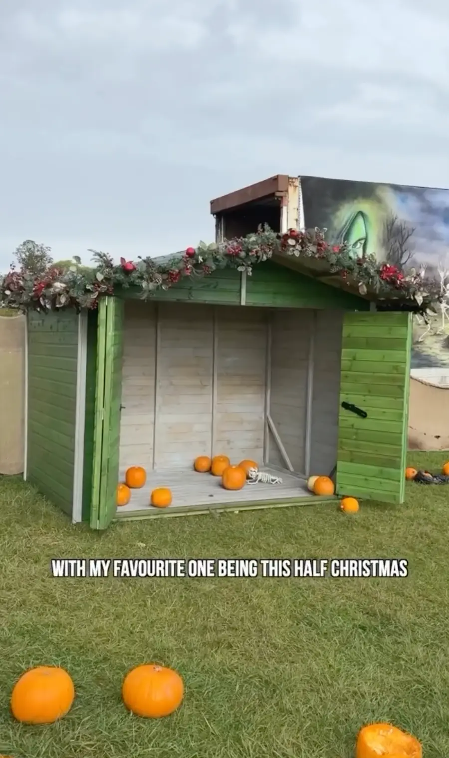 The 'half Christmas half Halloween' shed (alexdodman)