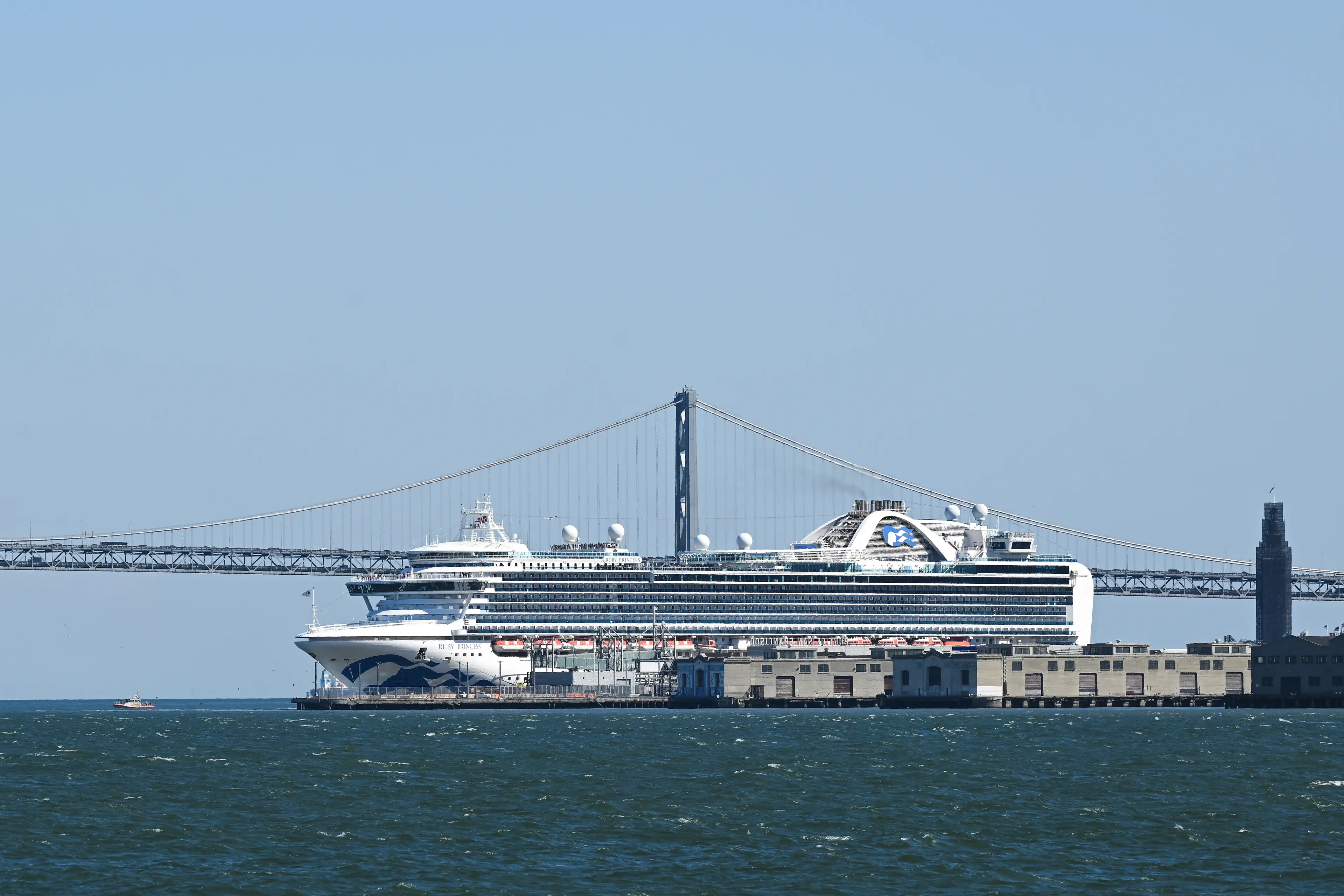 The Ruby Princess as it departed San Fransisco (Tayfun Coskun / Anadolu Agency via Getty Images)