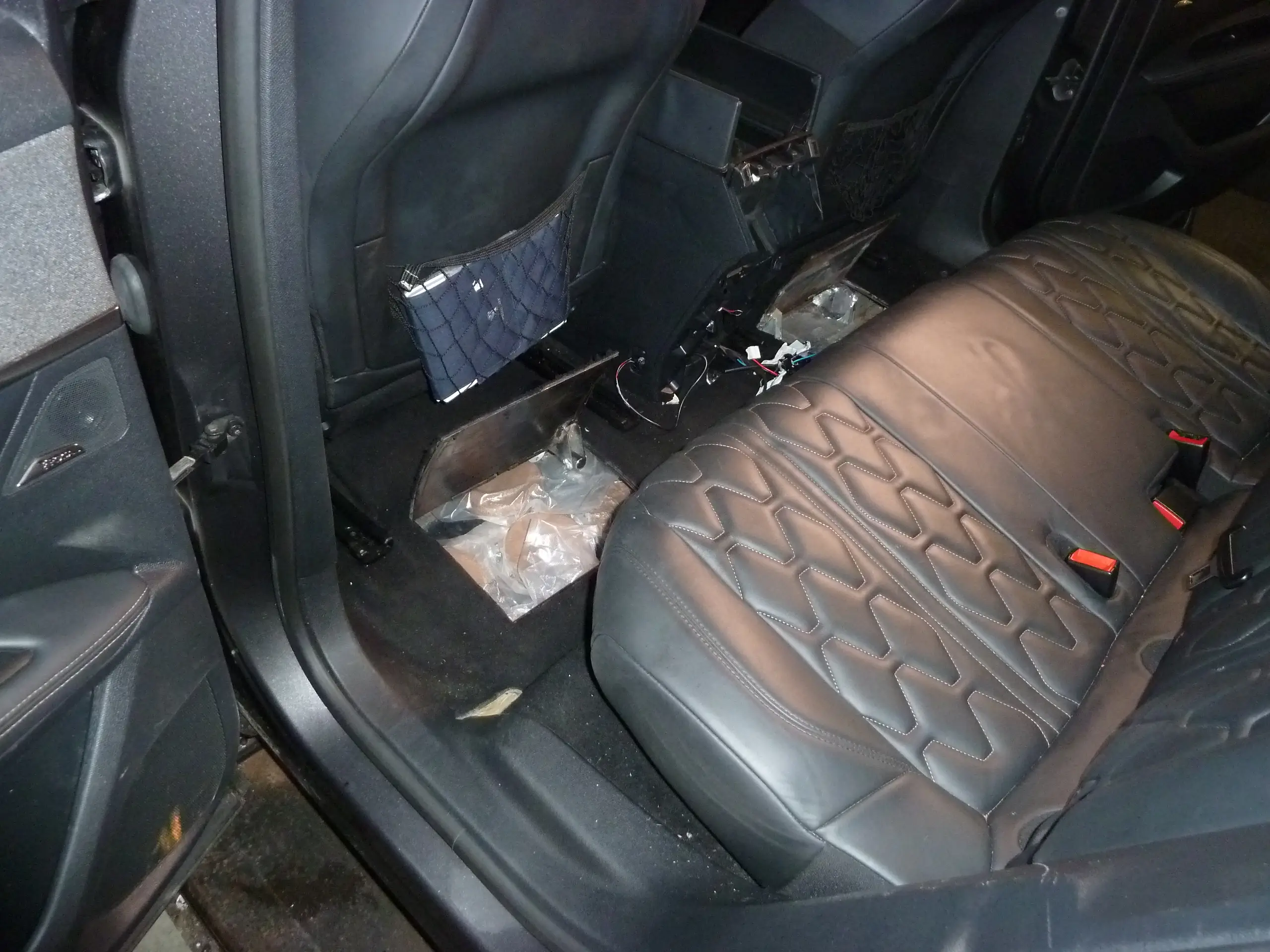 Two custom-made storage compartments were built into the car to hide a stash of drugs and guns (PA)