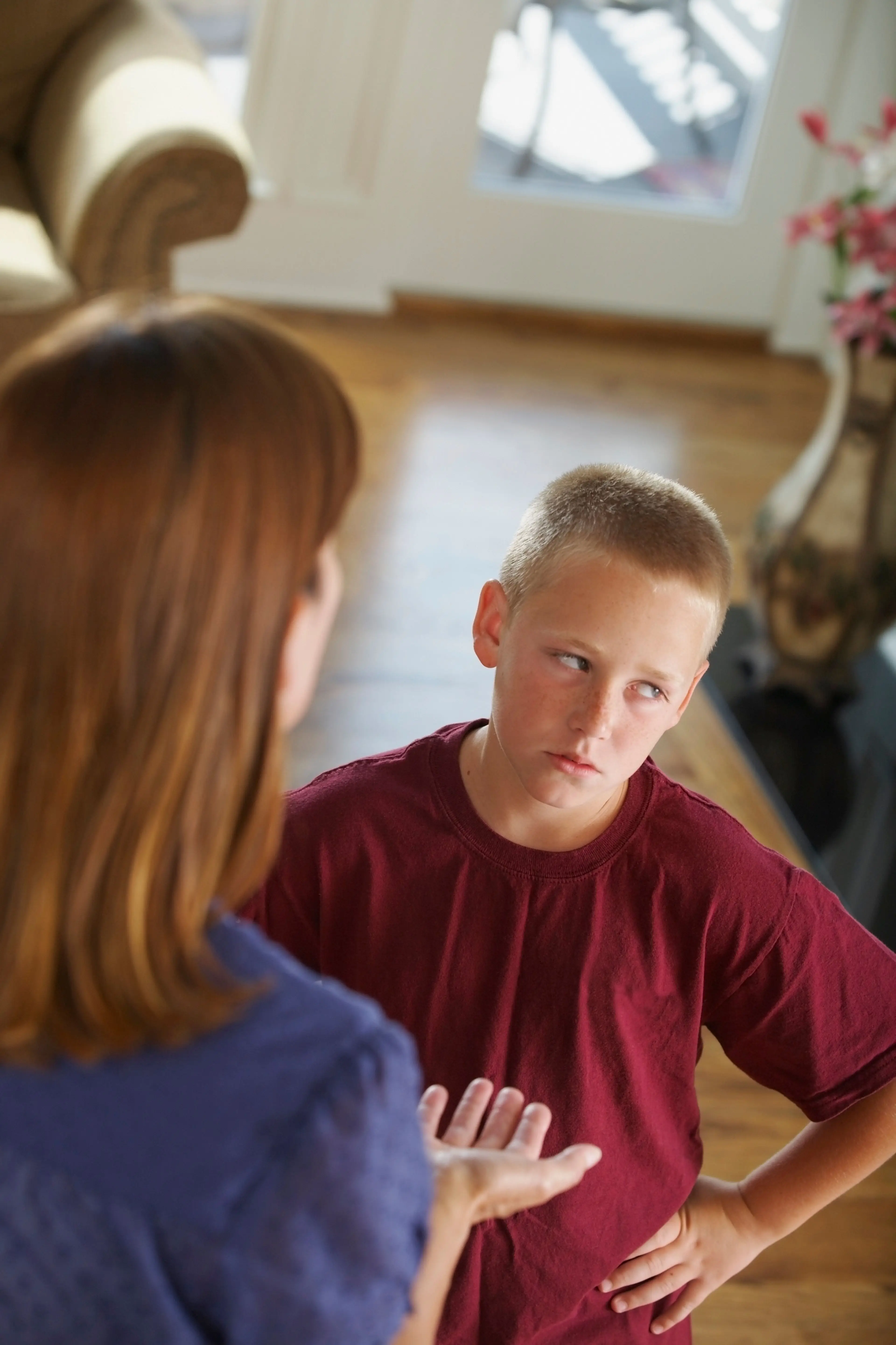 The son's dramatic retaliation has left his mum looking for help.