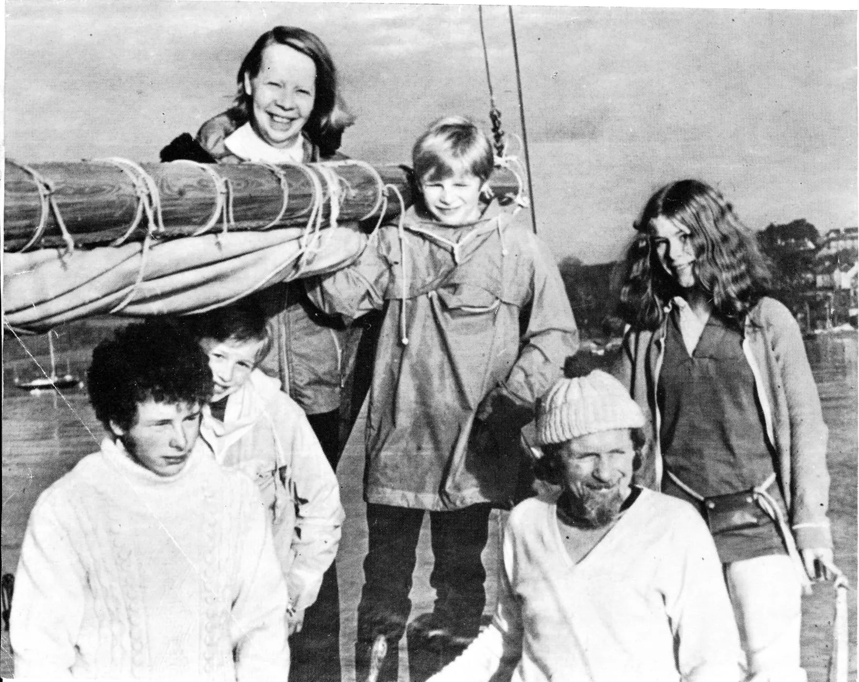 The family on the Lucette. (The Last Voyage of the Lucette/ Douglas Robertson)