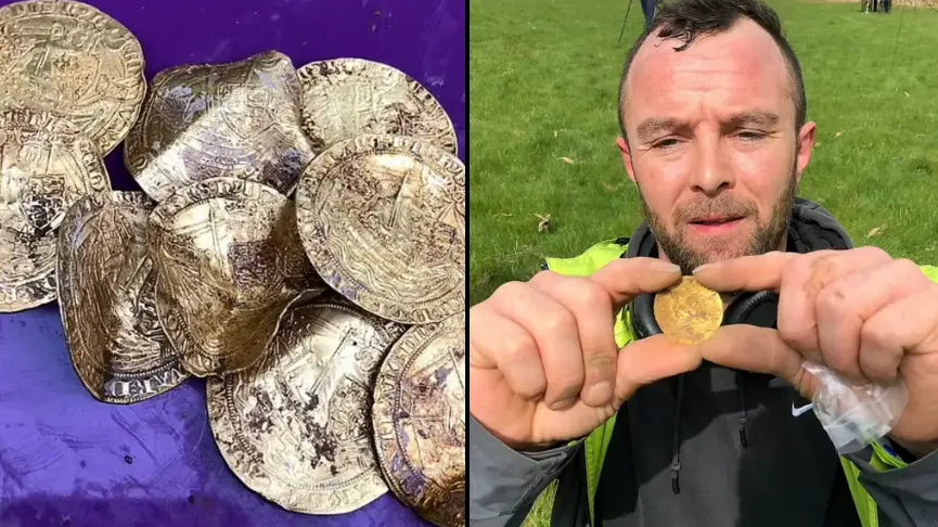 Amateur metal detectorists discover 600 medieval coins worth £150,000