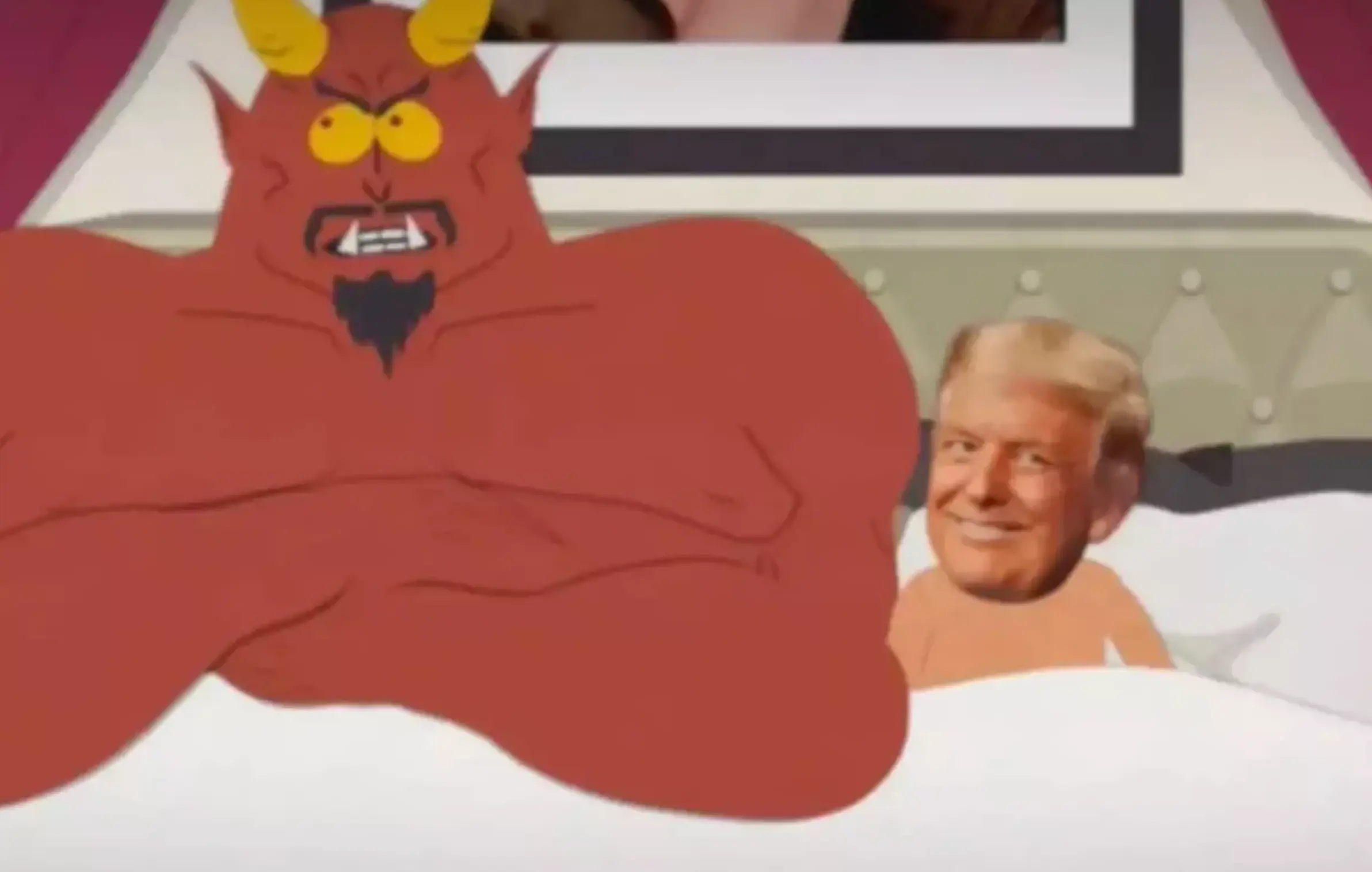 Trump's relationship with the devil has been a running storyline for South Park in 2025 (Comedy Central)