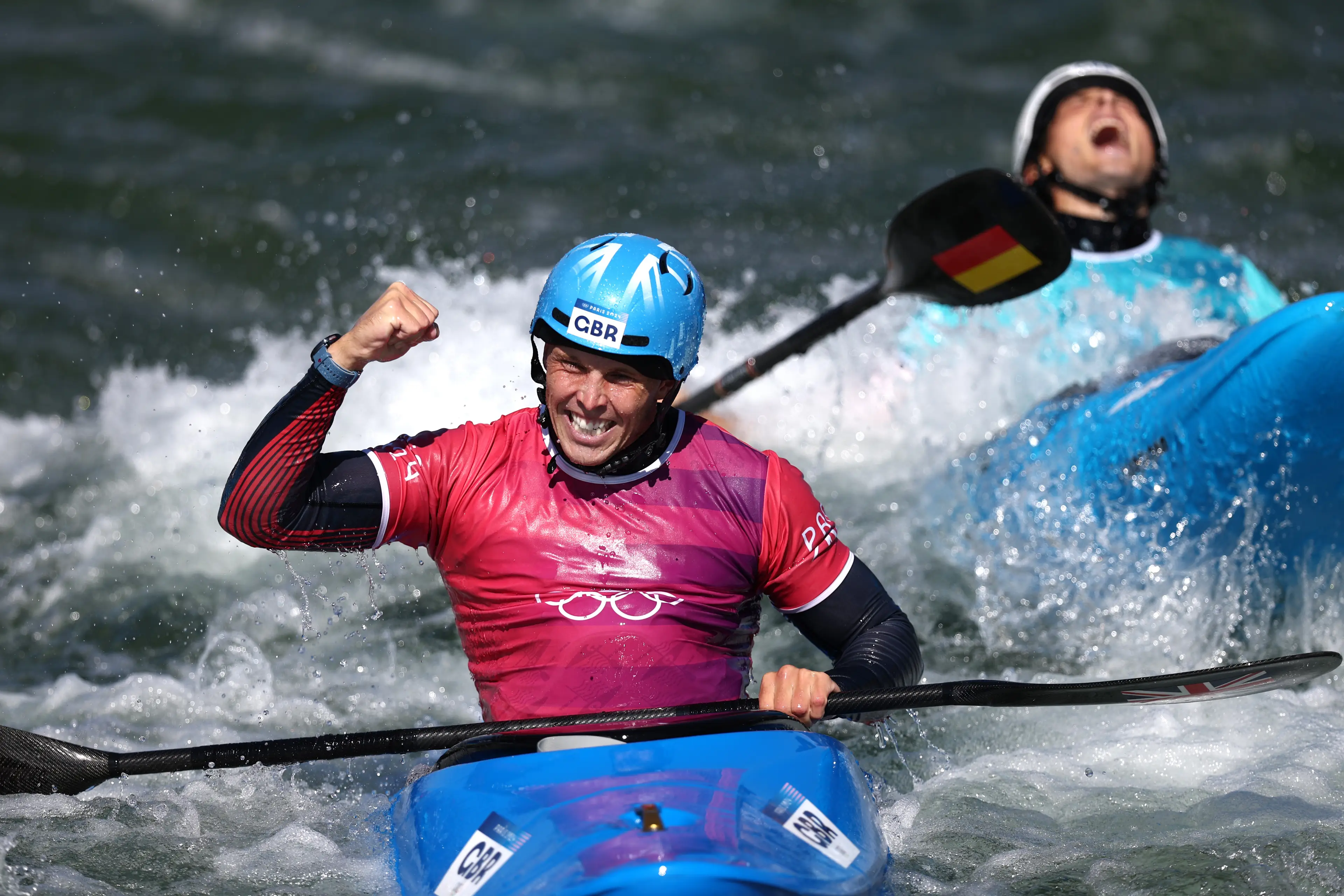 Joe Clarke won silver today in the men's kayak cross (Alex Davidson/Getty Images)