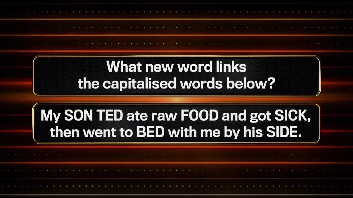 30 seconds to solve it, can you work it out? (ITV)
