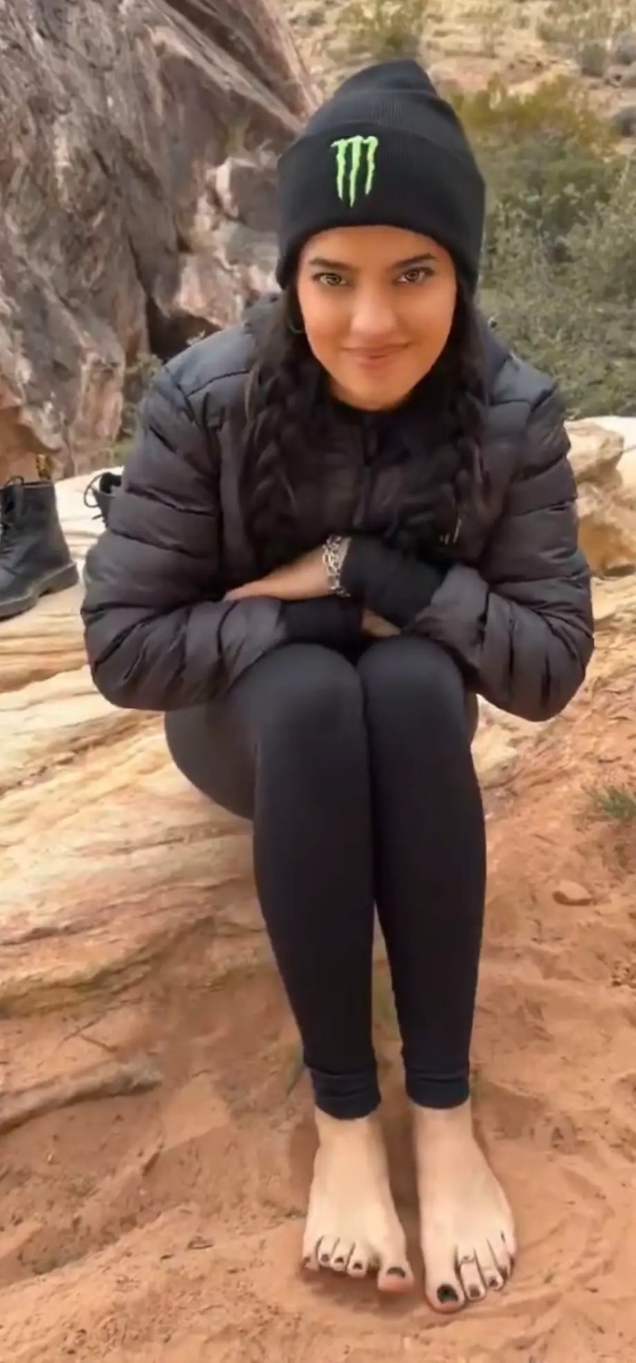 Nina has been leaning into the frenzy surrounding her feet and has shared snaps of them on her social media channels (X/@ninadrama)