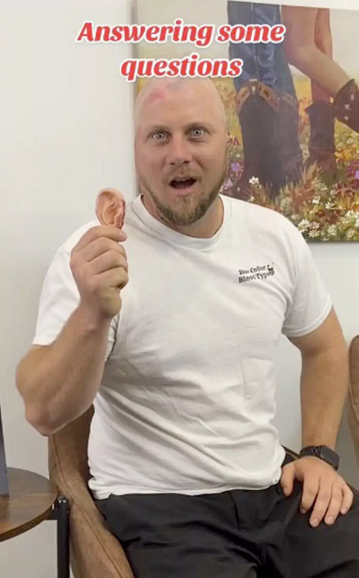 John suffered a 4,160 volt electrocution (TikTok/@johnarcingaheadapparel)