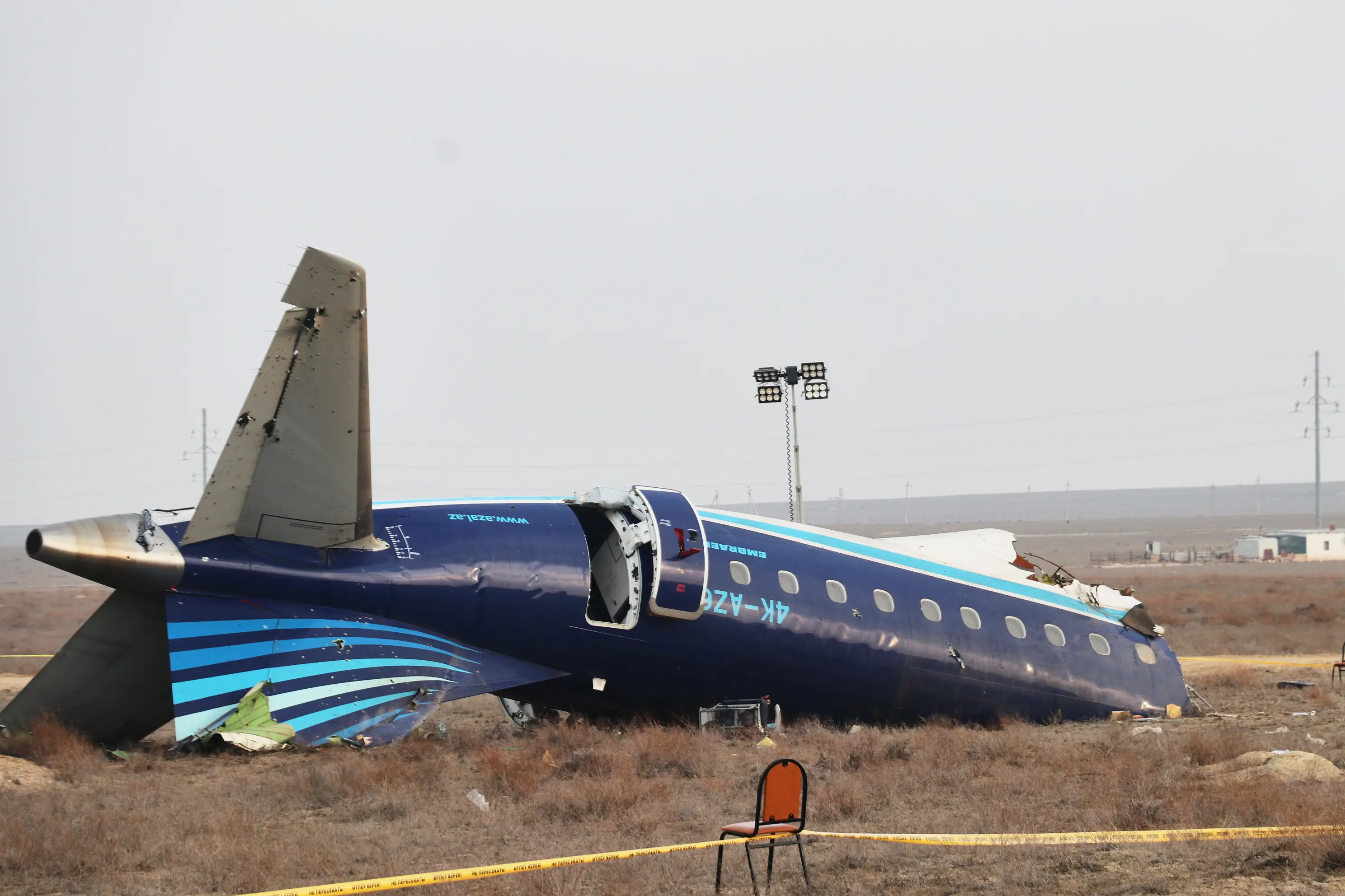 An Azerbaijan Airlines plane crashed on Christmas Day, taking 38 lives (Meiramgul Kussainova/Anadolu via Getty Images)