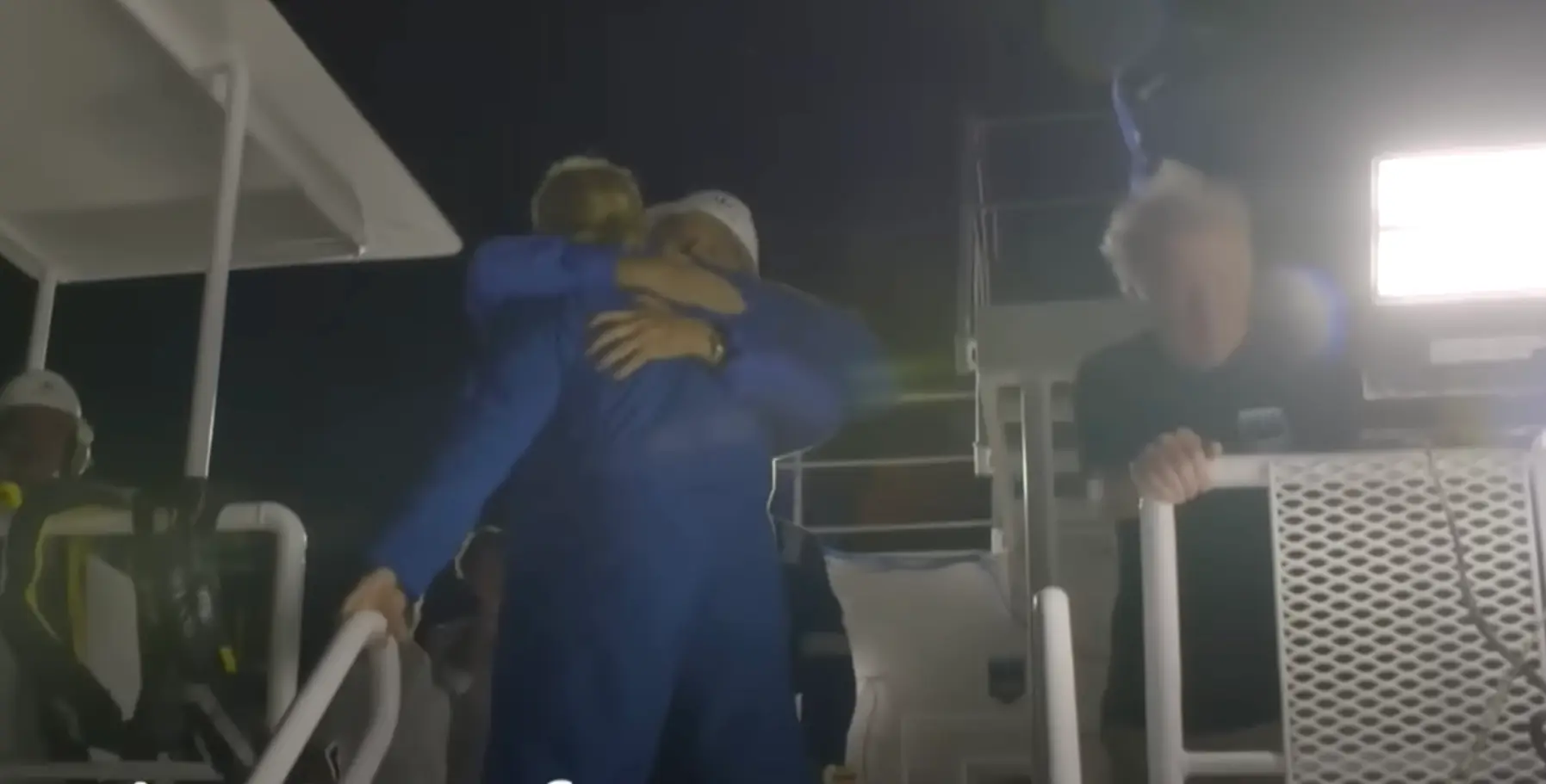 He heaped praise on his colleagues for all of their hard work after he reemerged from the depths (Atlantic Productions/Discovery Channel)