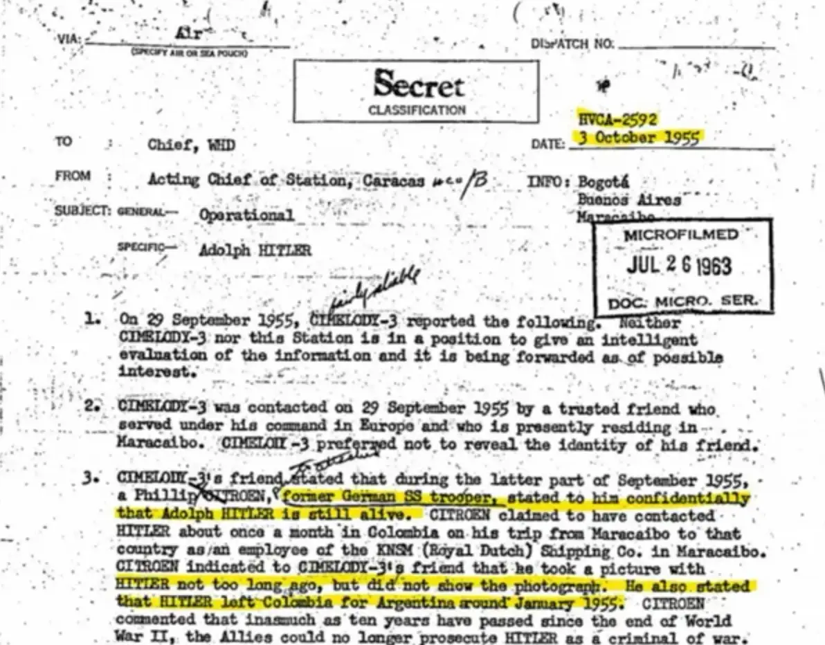 The document states that the claims made cannot be verified (CIA)