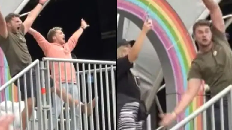 Festival goers in stitches at Curtis Pritchard’s intense dance to YMCA