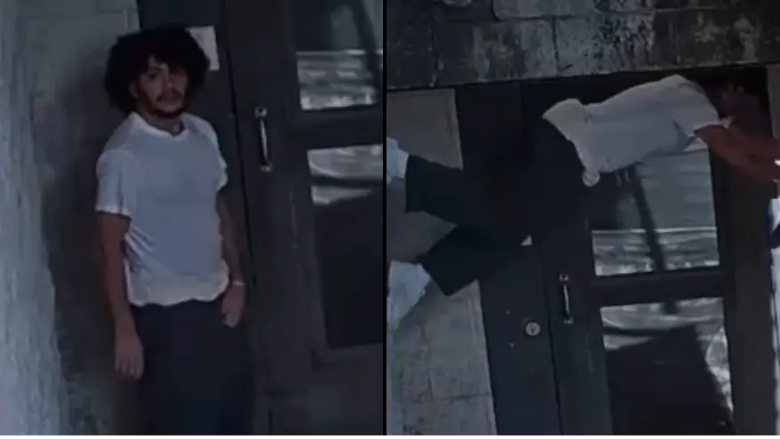 CCTV shows moment convicted murderer spider-walks up wall and escapes prison