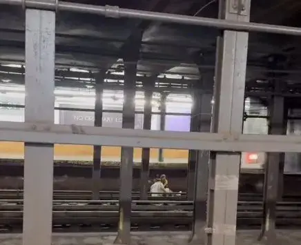 The pair were seen on the tracks just seconds before the train rolled in (Instagram/@freedomnews.tv)