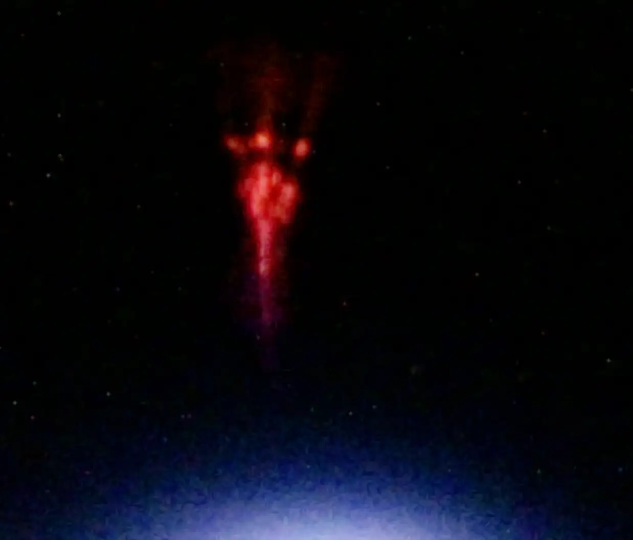 A previous red sprite captured by the European Space Agency. (ESA)