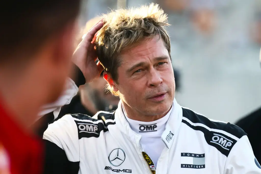 Brad Pitt trying to remember your face from somewhere (Beata Zawrzel/NurPhoto via Getty Images)