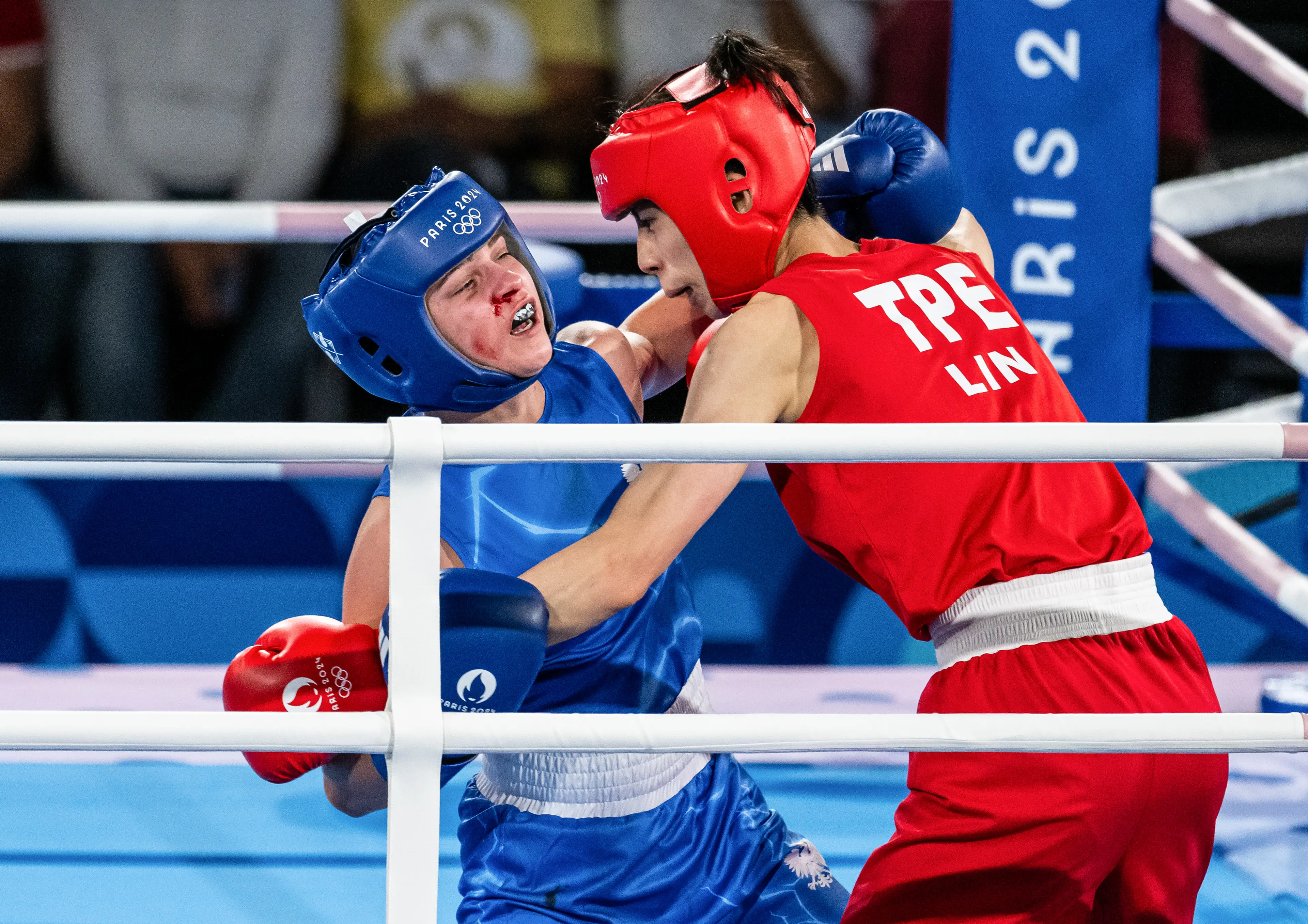 Lin Yu-ting dominated her opponent in the gold medal bout. (Markus Gilliar - GES Sportfoto/Getty Images)