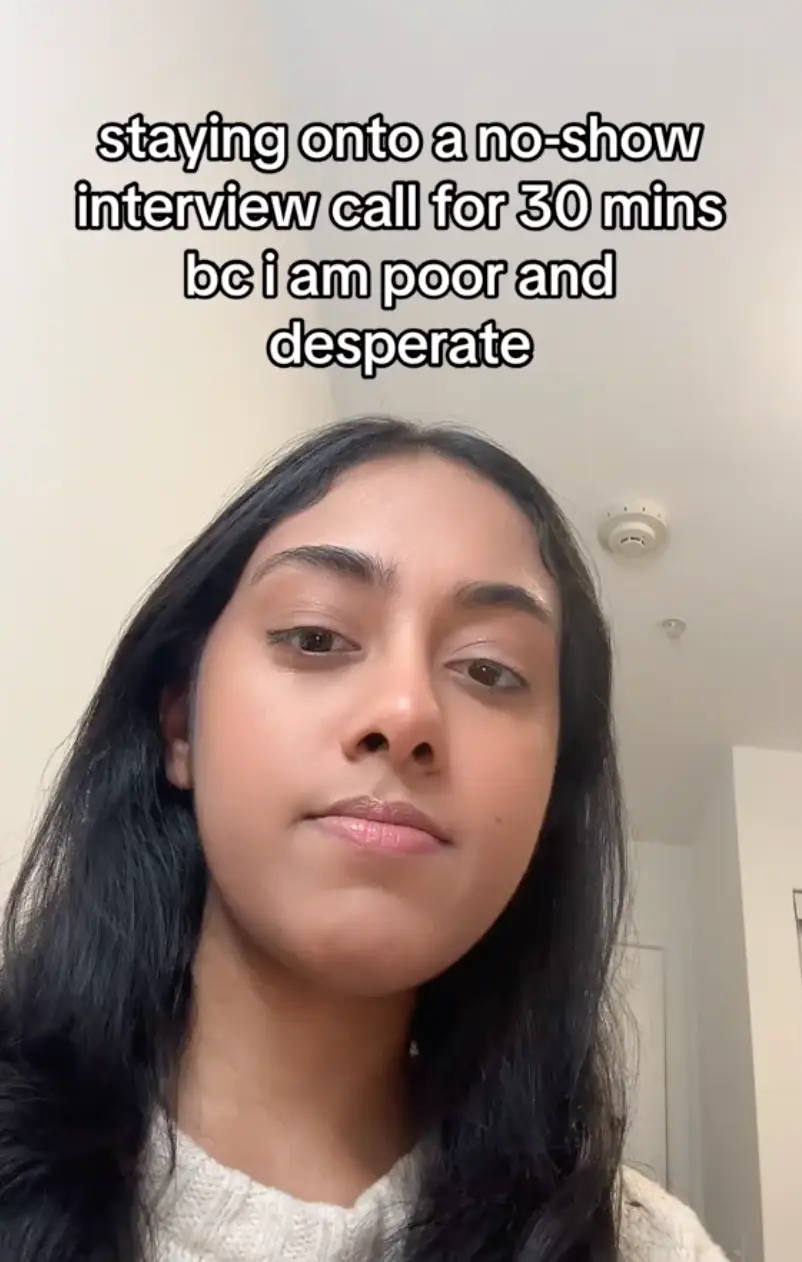 Sragvi waited for 30 minutes after the recruiter didn't show up to her interview.