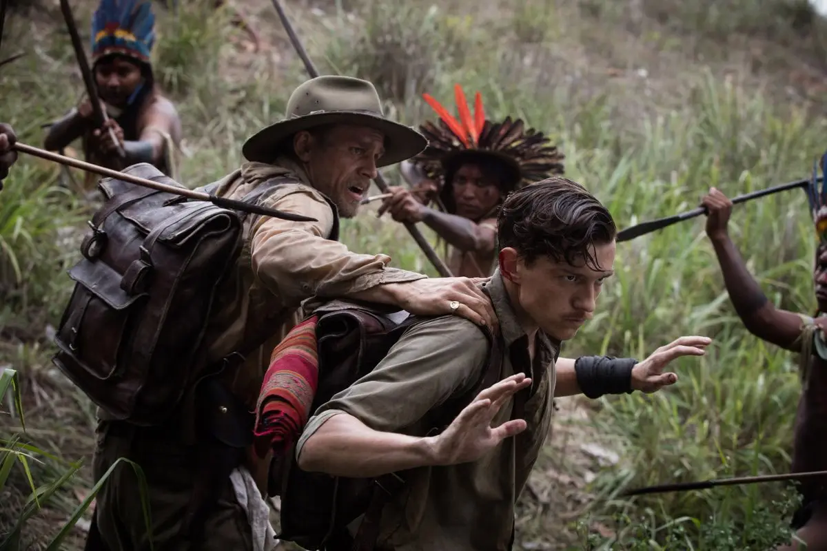 Tom Holland and Robert Pattinson in The Lost City of Z.