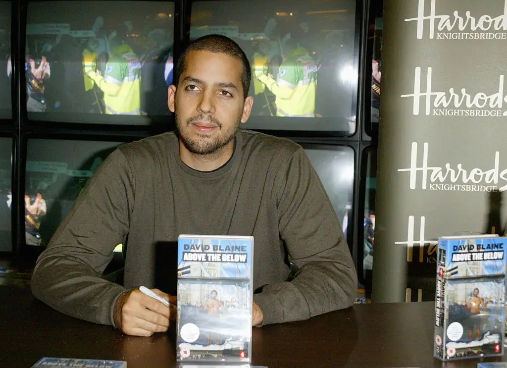 David Blaine promoting his 'Above the Below' stunt. (Rune Hellestad/Corbis via Getty Images)