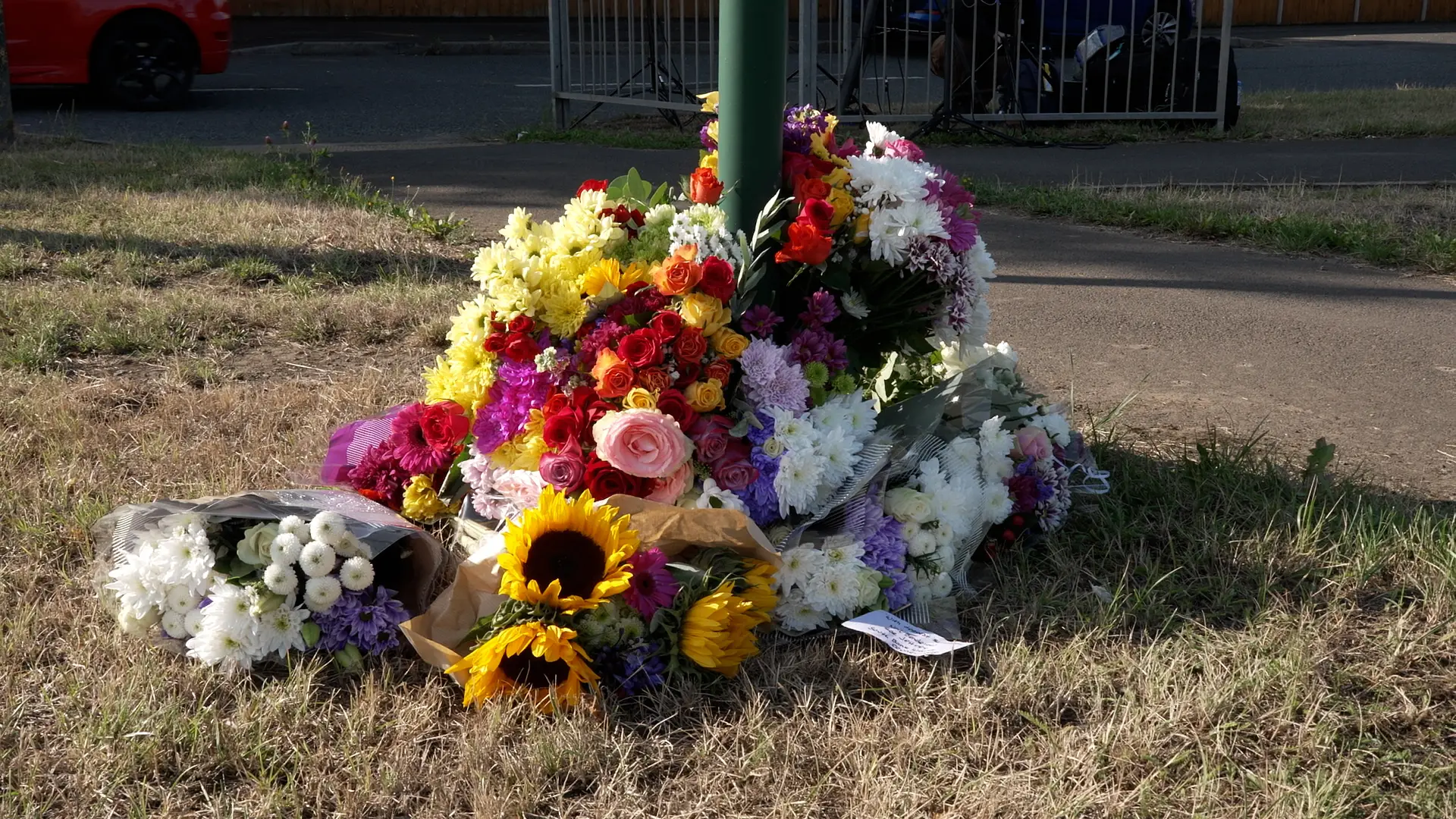 Floral tributes near the scene (Richard McCarthy/PA Wire)