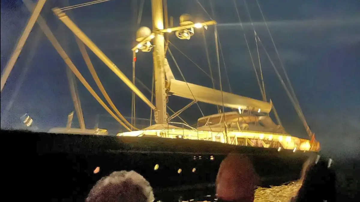 The hull door was closed, suggesting the sinking likely wasn't the crew's fault (ITV)