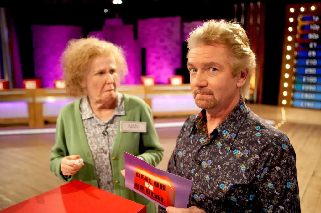 Catherine Tate and Noel Edmonds take part in a special charity episode of Deal or No Deal (Paul Groom/Comic Relief/Getty Images)
