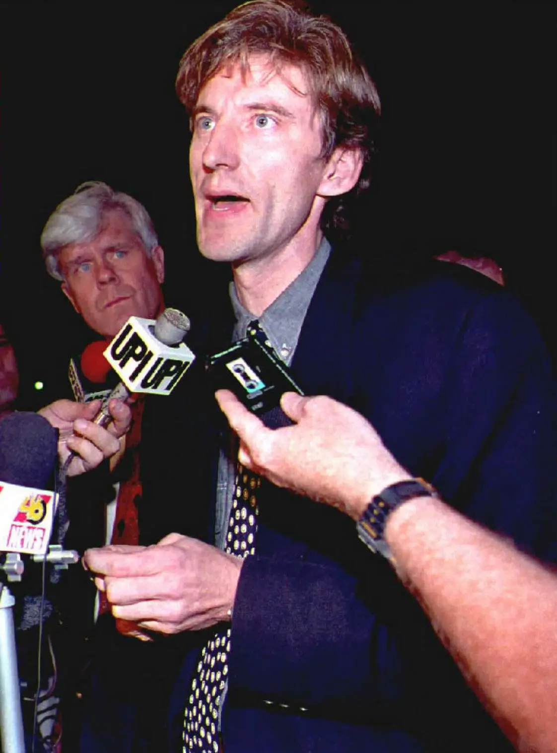 Cliff Stafford Smith in 1995 following the execution ( DAVID MURRAY JR/AFP via Getty Images)