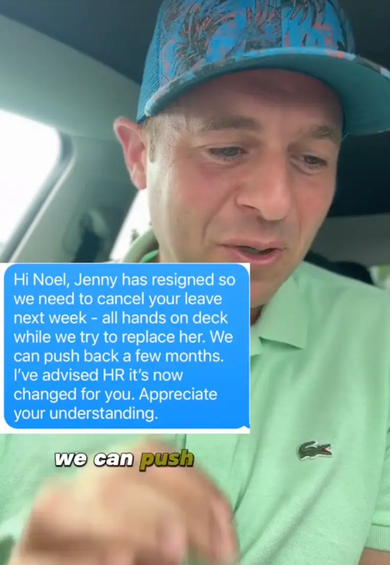 His boss tried to cancel his leave.