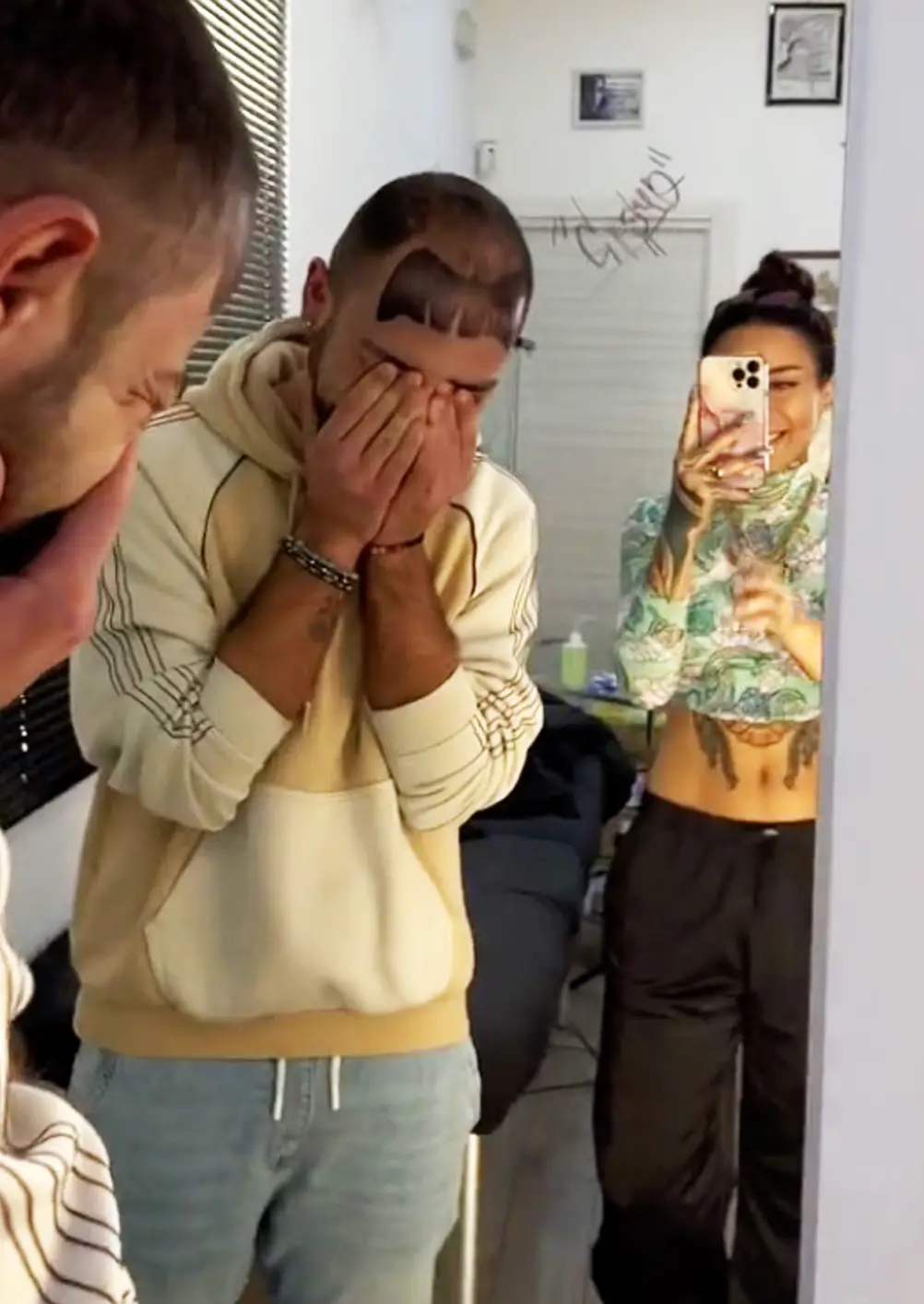 His reaction says it all.