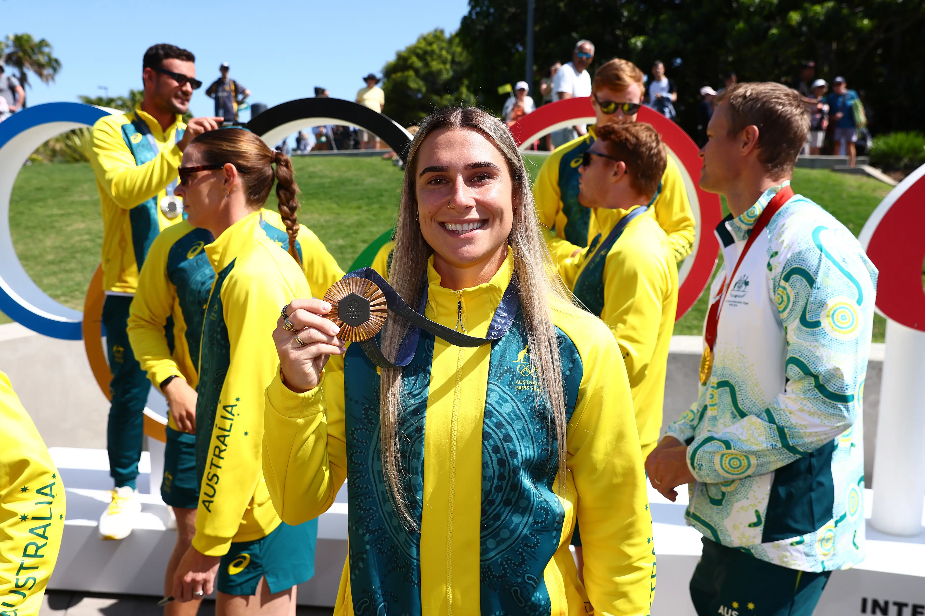 Natalya Diehm with her bronze medal (Chris Hyde/Getty Images)