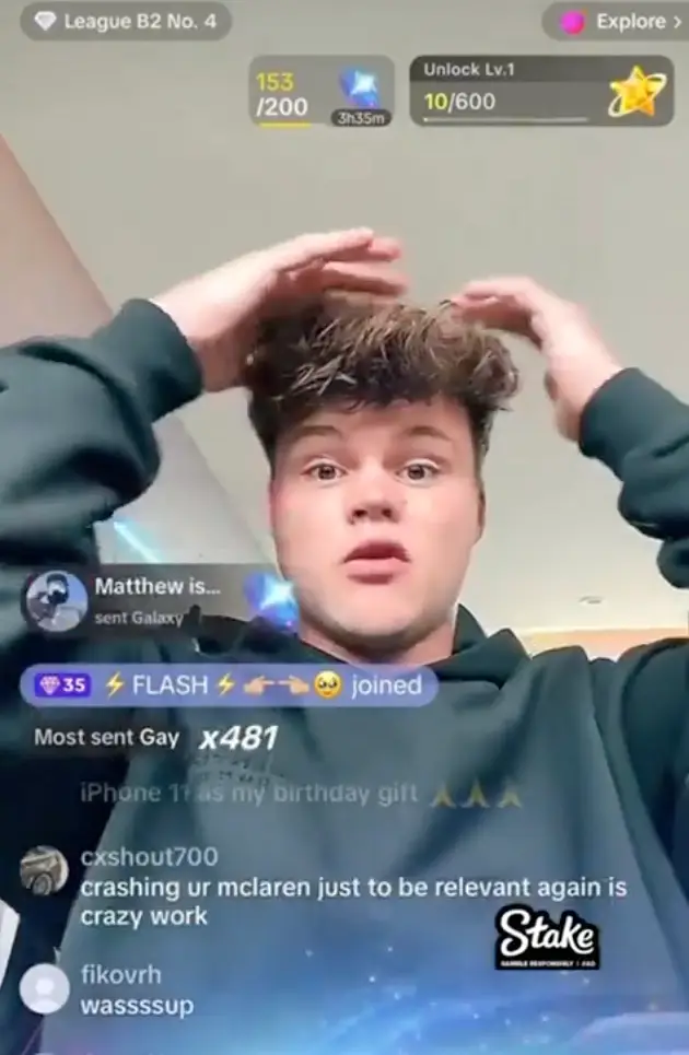 The content creator seems to have turned to TikTok after being banned from Kick (X)