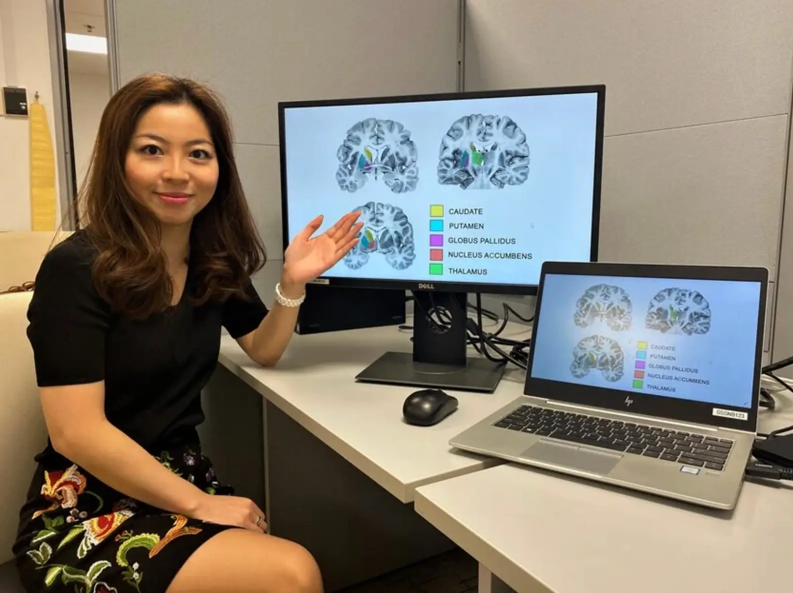 A scientist from Nanyang Technological University shows her findings. (Nanyang Technological University)