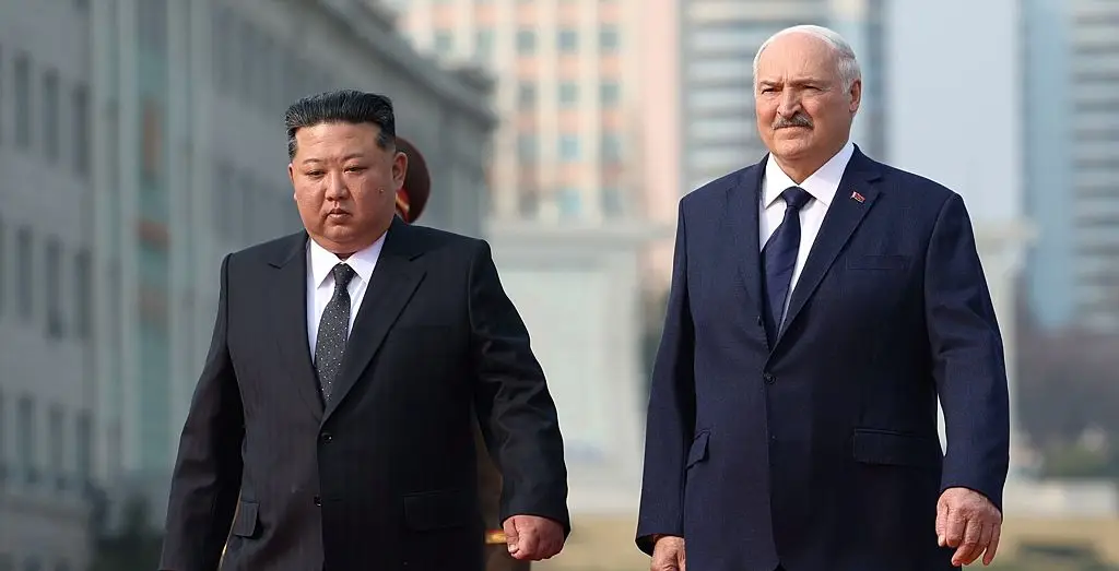 These days Kim Jong Un mostly hangs round with other dictators (Belarussian Presidency / Handout/Anadolu via Getty Images)
