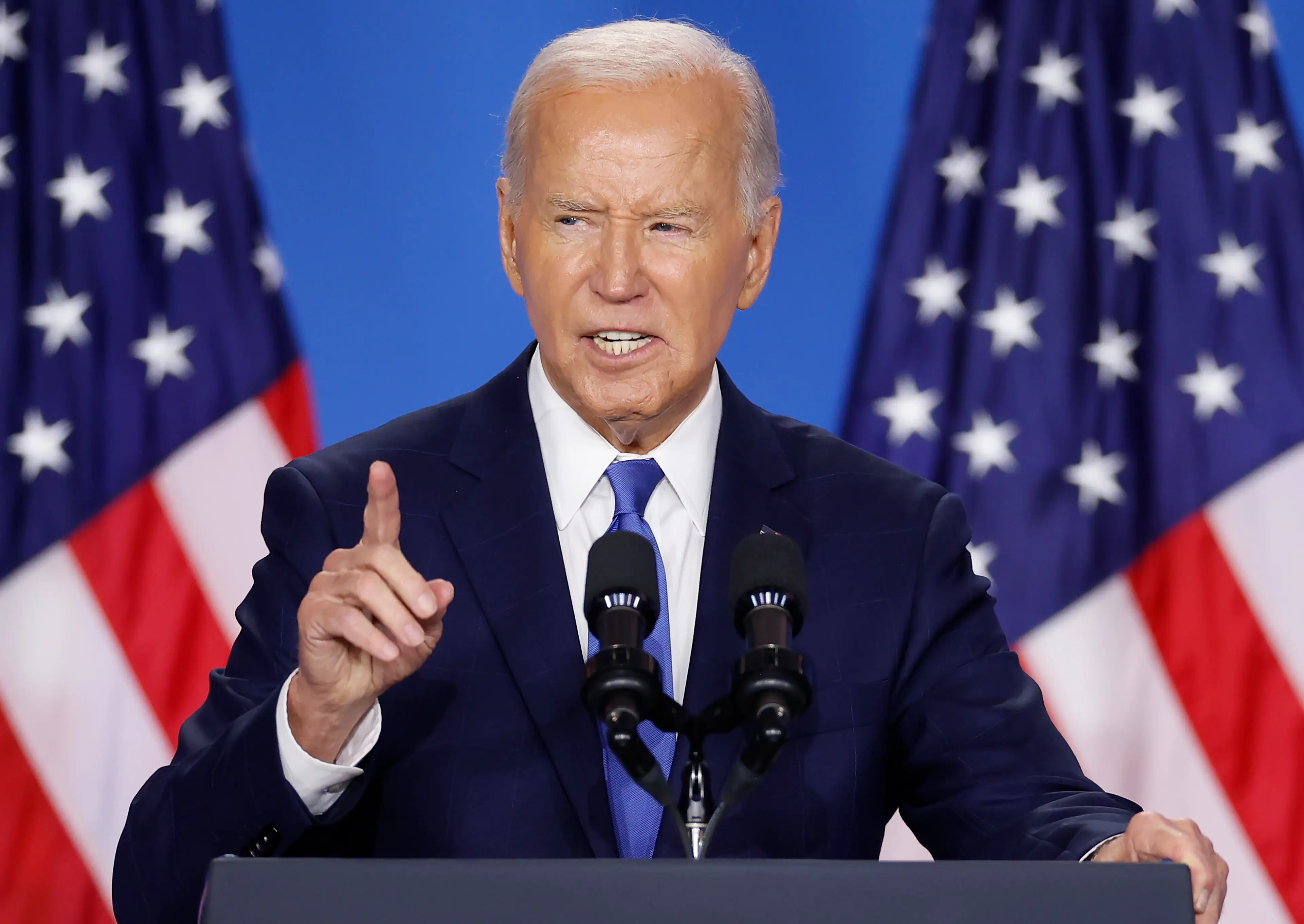 There are concerns that Biden's age has become a factor in his ability to be president, but he's said he's staying on. (Kevin Dietsch/Getty Images)