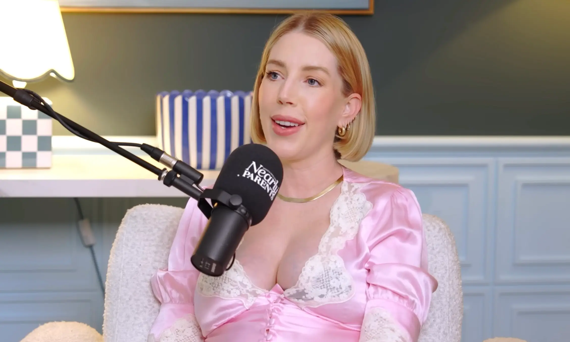 Katherine Ryan, 42, said her genitals have turned blue while she's been carrying her fourth child (YouTube/Nearly Parents Podcast)