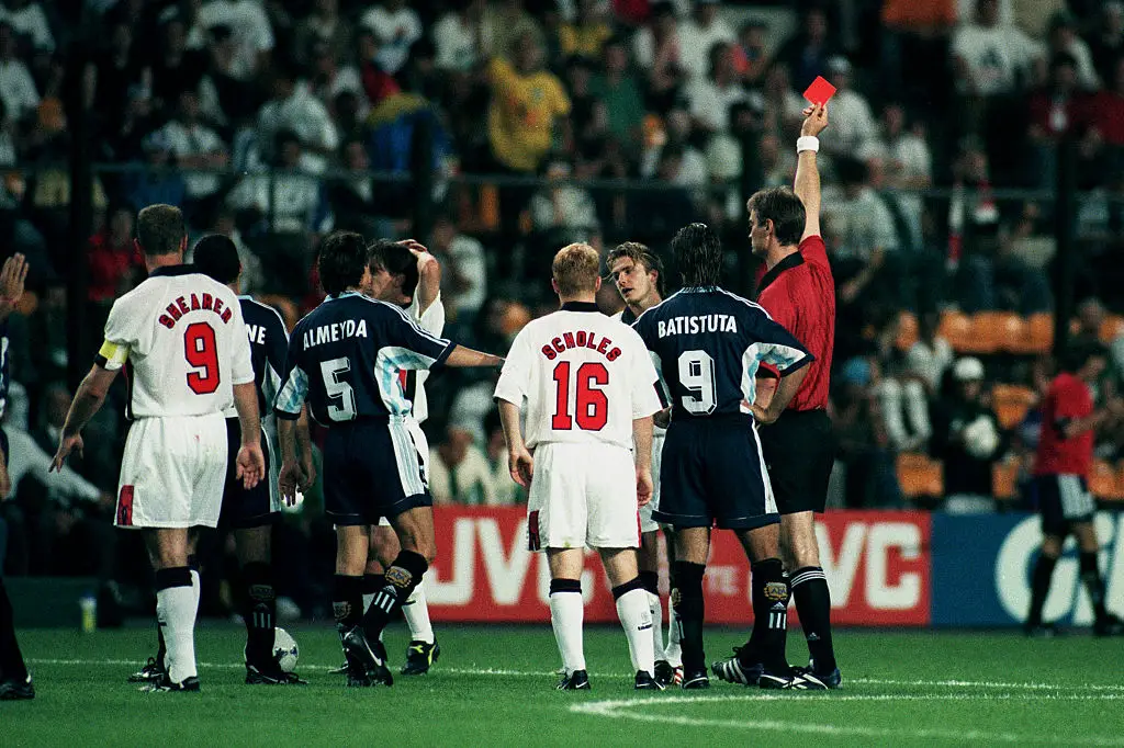 Argentina wore navy when they last beat England (Richard Sellers/Sportsphoto/Allstar via Getty Images)