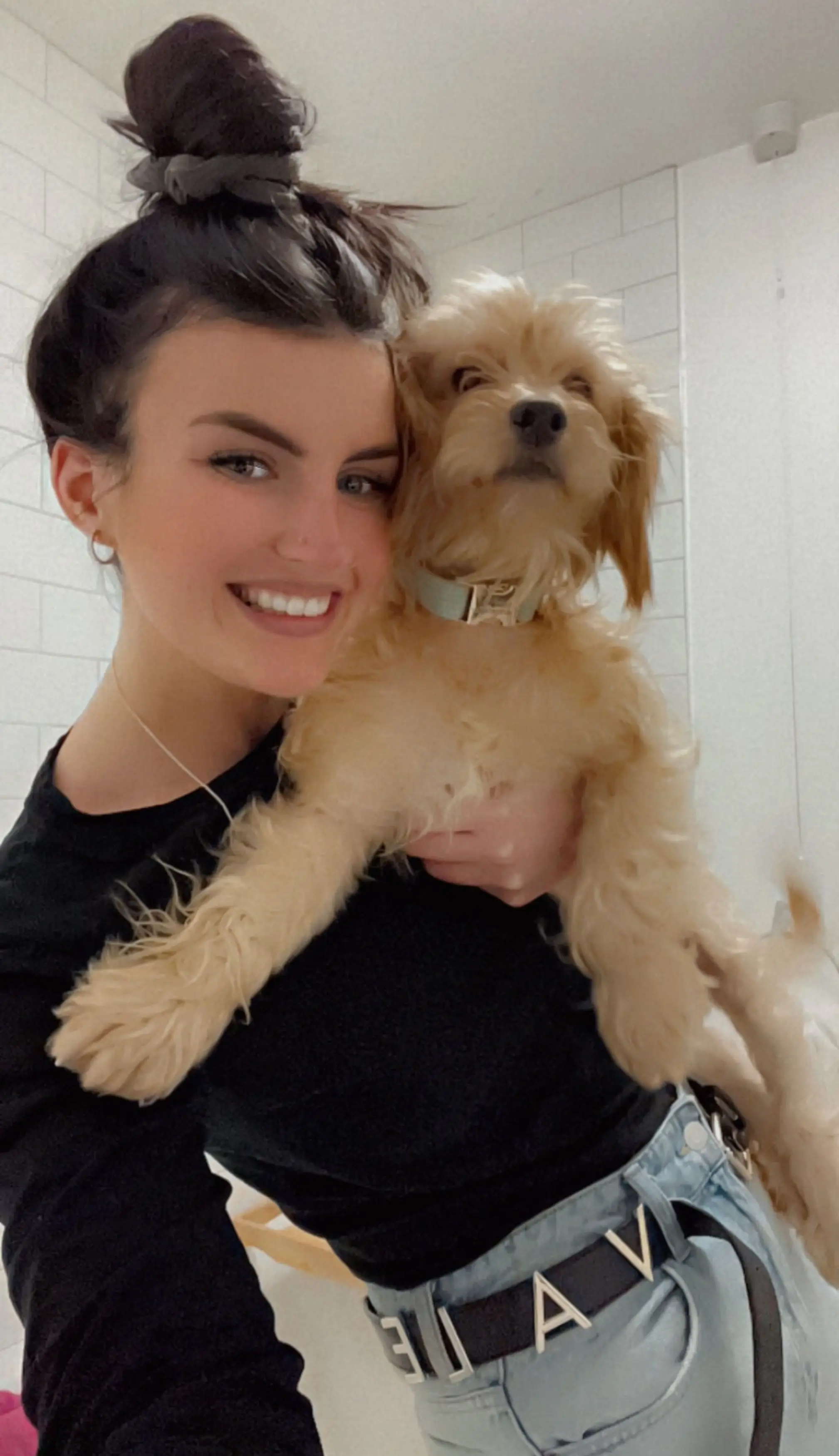 Walking her dog is now her main source of exercise. (Kennedy News and Media)