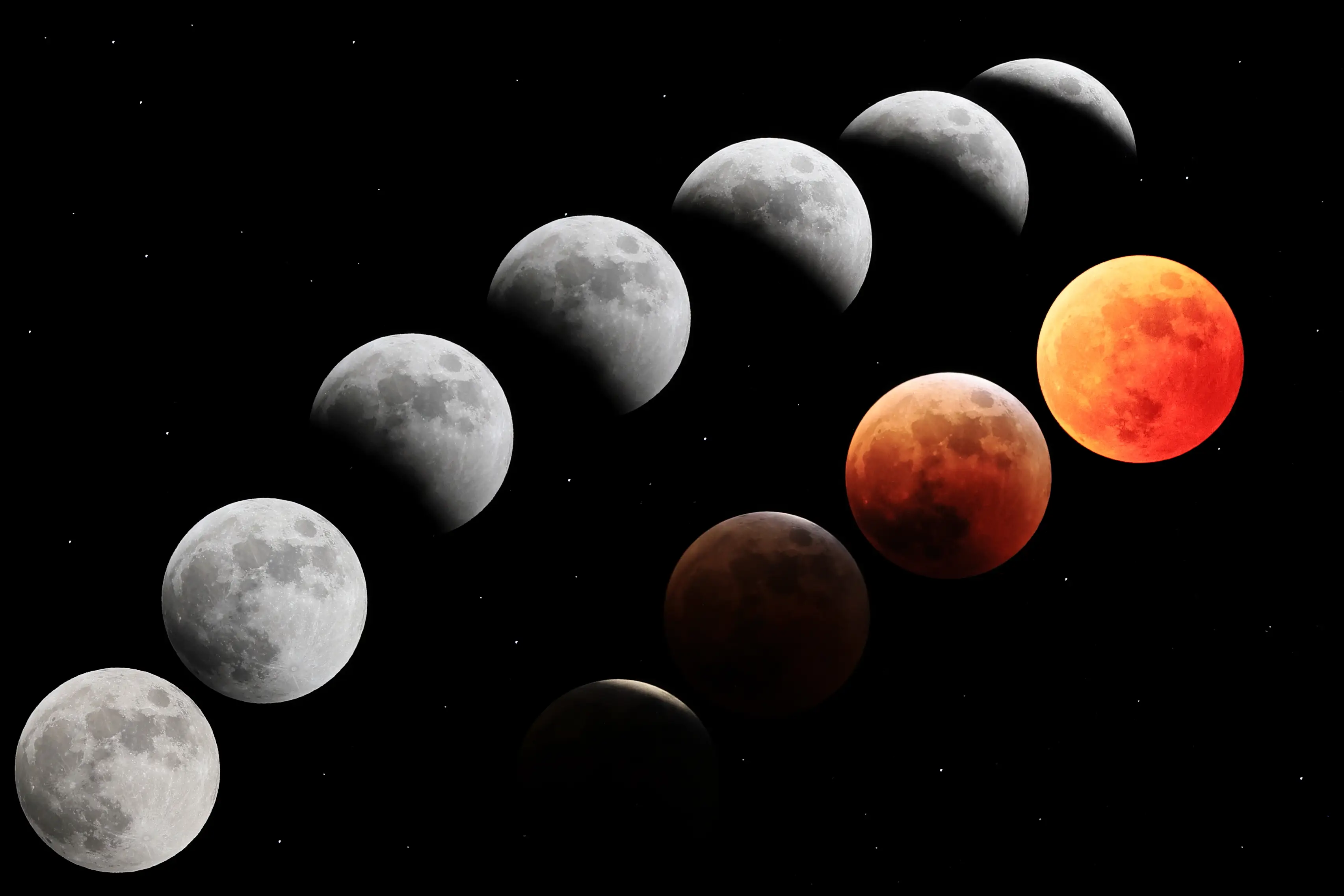 The lunar eclipse will be a spectacular sight and around 2.5 billion people will have a chance to see it (Getty Stock Photo)