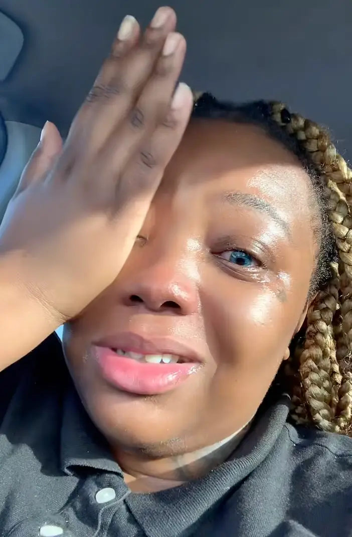 The mum was struggling to keep it together on camera (TikTok/kianolabel)