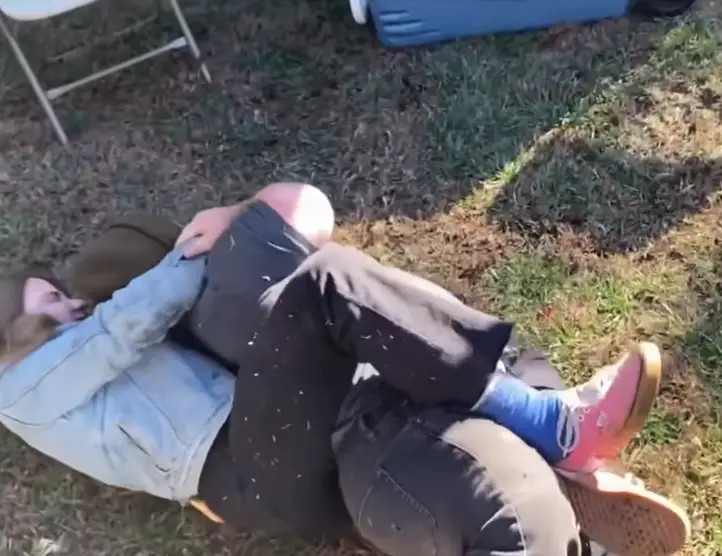 Wee-Man being choked out by Palamides (Instagram)