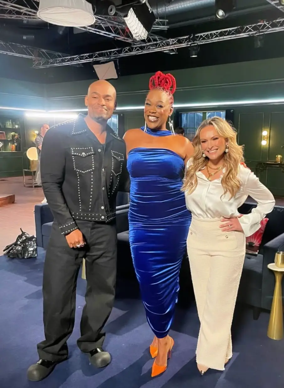 Paul, Charlene and Mel served as dating experts on MAFS UK. (charlenedouglasofficial/Instagram)