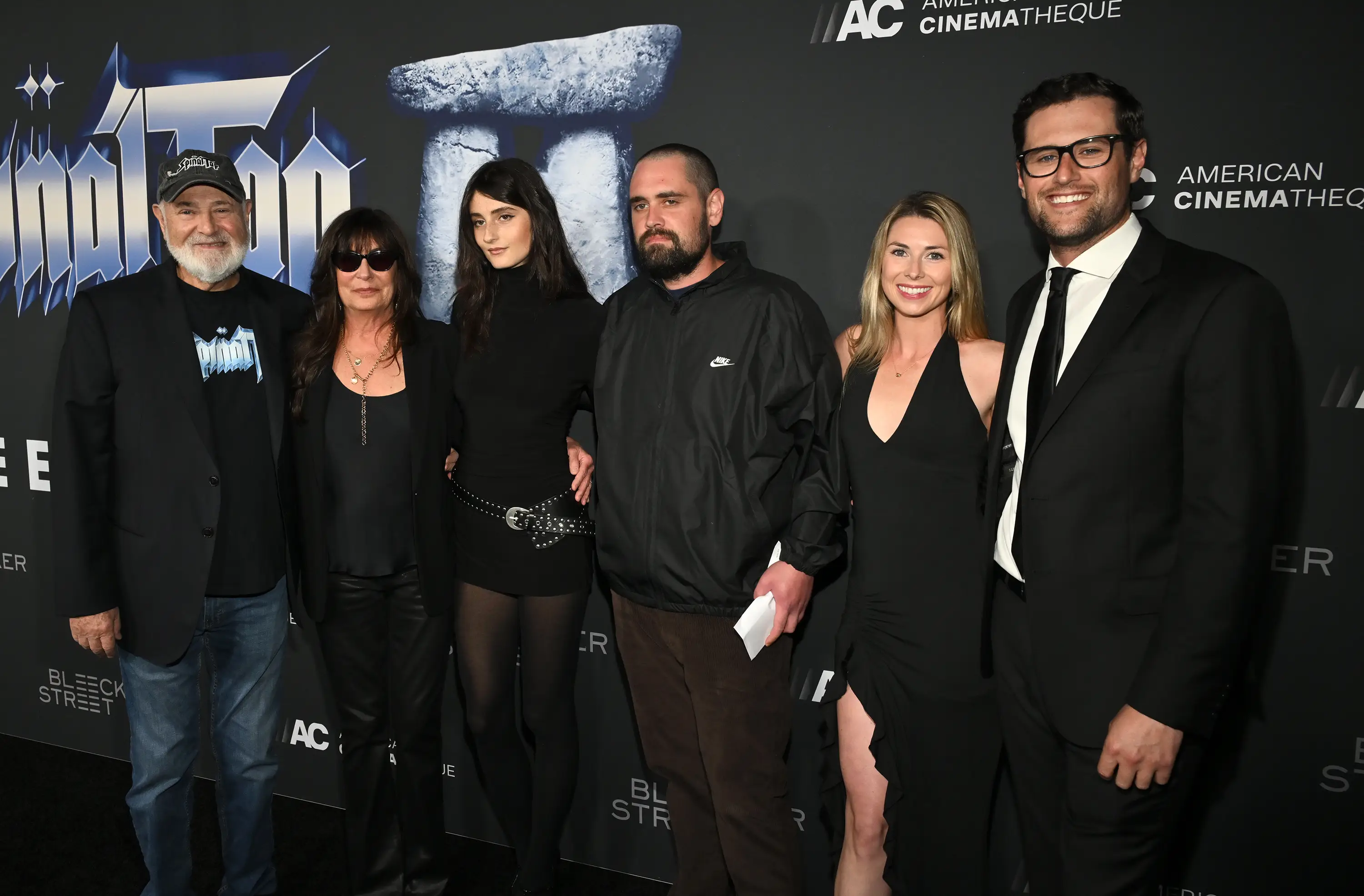 Rob pictured with wife Michele, Romy, Nick, Maria Gilfillan and Jake in September last year (Michael Buckner/Variety via Getty Images)