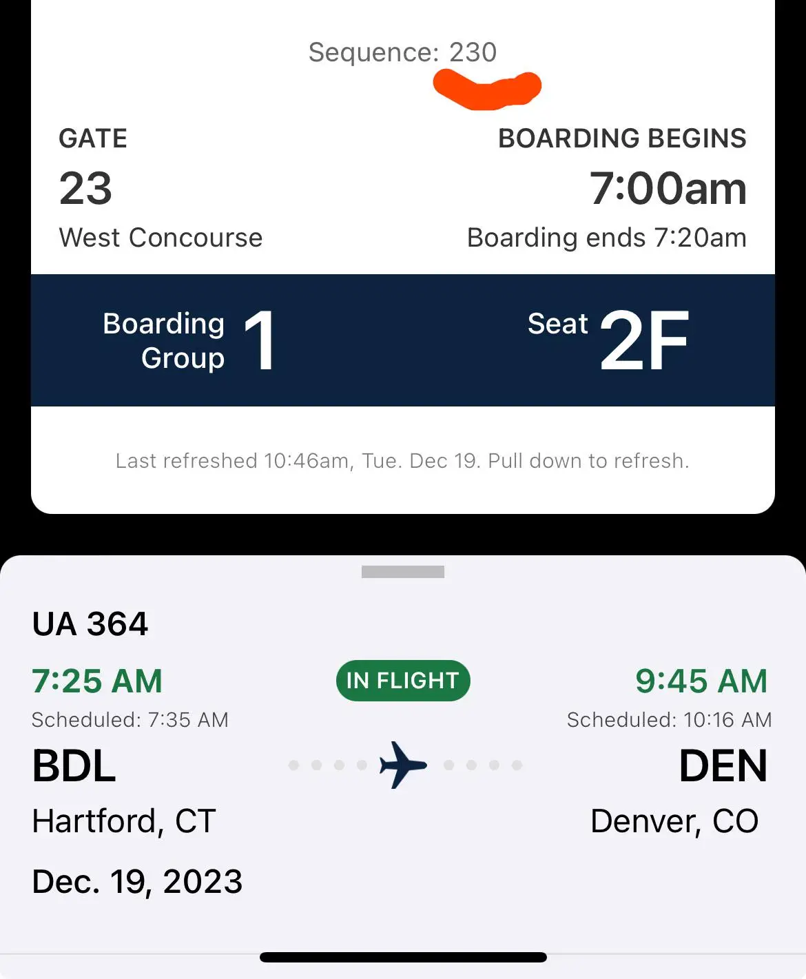 Your sequence code could potentially mean bad news for your flight (Reddit)